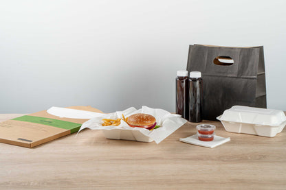 Chef 101 No PFAS Added White Paper Food Wrap and Basket Liner - Greaseproof, Compostable - 15" x 11" - 200 count box