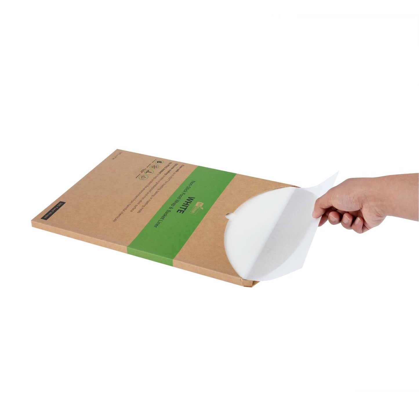 Chef 101 No PFAS Added White Paper Food Wrap and Basket Liner - Greaseproof, Compostable - 15" x 11" - 2000 count box