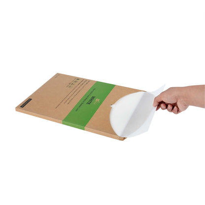 Chef 101 No PFAS Added White Paper Food Wrap and Basket Liner - Greaseproof, Compostable - 15" x 11" - 2000 count box