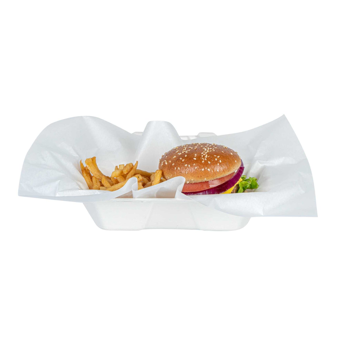 Chef 101 No PFAS Added White Paper Food Wrap and Basket Liner - Greaseproof, Compostable - 15" x 11" - 2000 count box