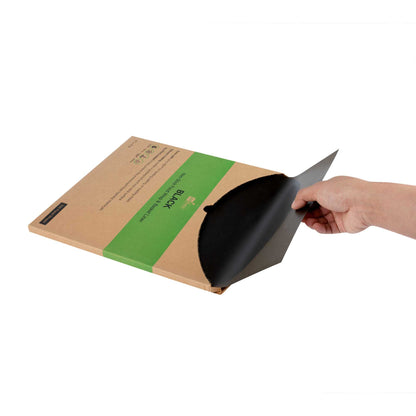 Chef 101 No PFAS Added Black Paper Bakery Wrap and Basket Liner - Greaseproof - 12" x 12" - 2000 count box
