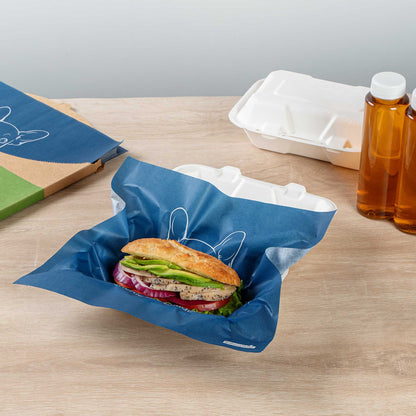 Chef 101 No PFAS Added Frenchie Paper Bakery Wrap and Basket Liner - Greaseproof - 12" x 12" - 200 count box