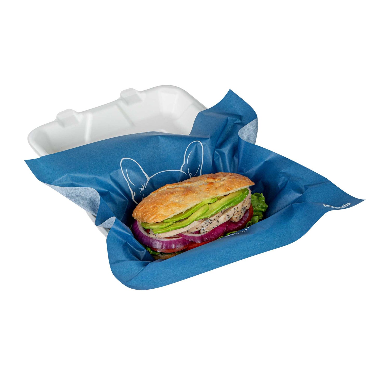 Chef 101 No PFAS Added Frenchie Paper Bakery Wrap and Basket Liner - Greaseproof - 12" x 12" - 200 count box
