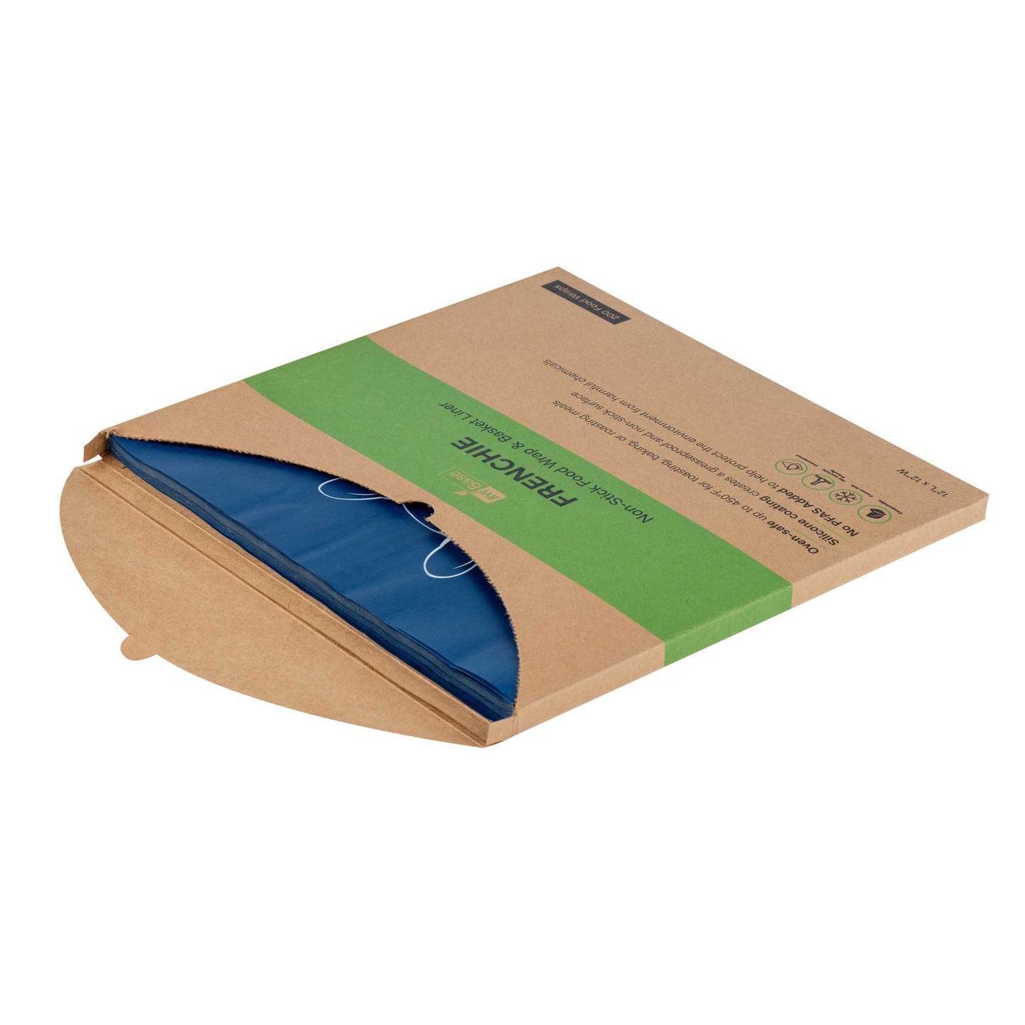 Chef 101 No PFAS Added Frenchie Paper Bakery Wrap and Basket Liner - Greaseproof - 12" x 12" - 200 count box