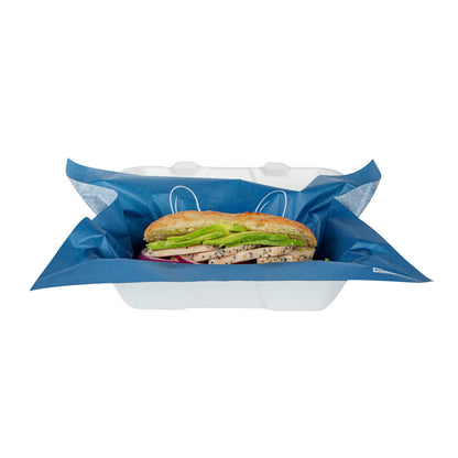 Chef 101 No PFAS Added Frenchie Paper Bakery Wrap and Basket Liner - Greaseproof - 12" x 12" - 2000 count box