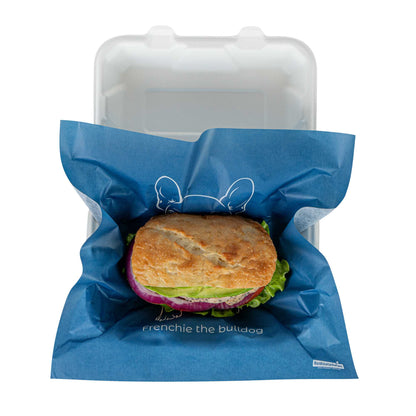 Chef 101 No PFAS Added Frenchie Paper Bakery Wrap and Basket Liner - Greaseproof - 12" x 12" - 2000 count box