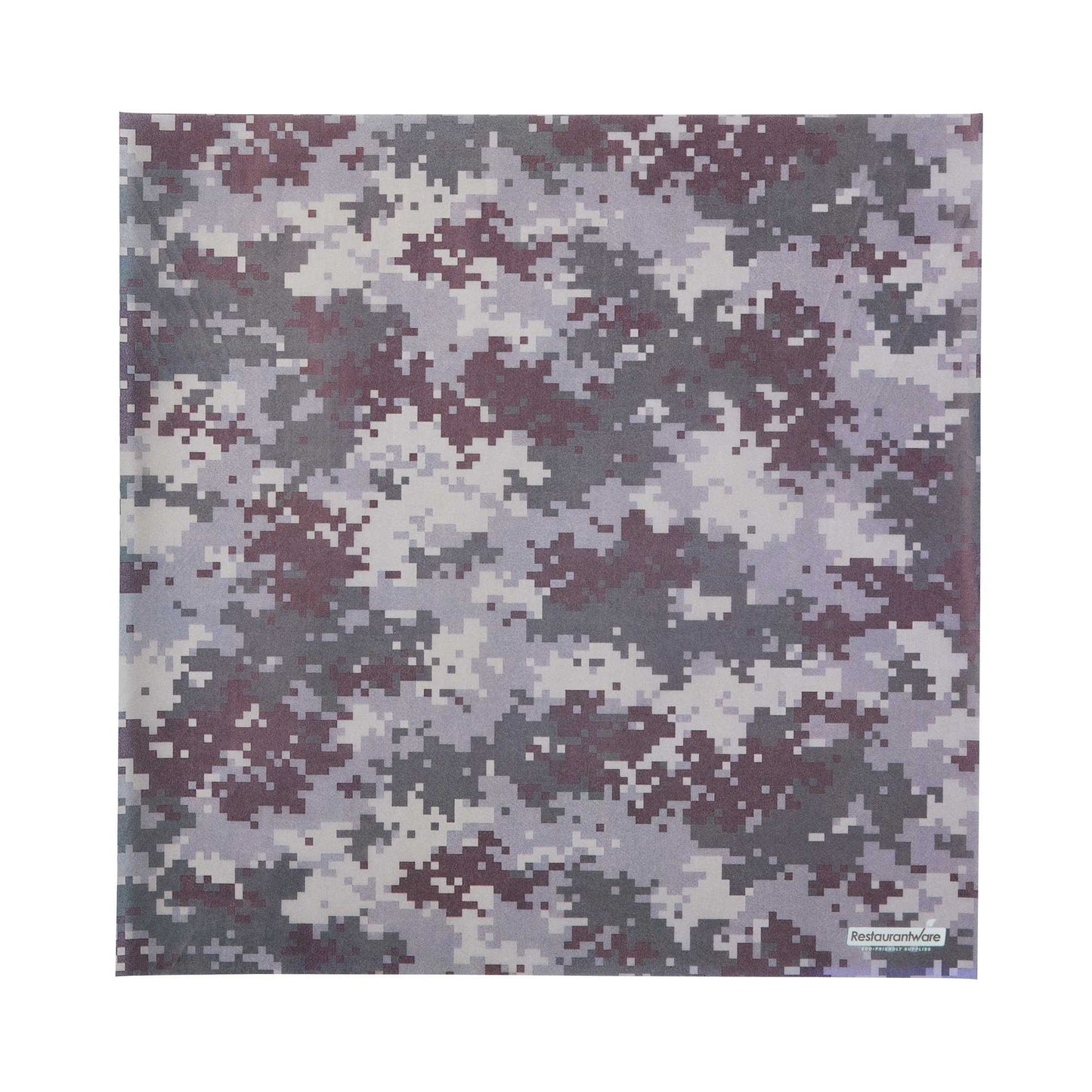 Chef 101 No PFAS Added Camouflage Paper Bakery Wrap and Basket Liner - Greaseproof - 12" x 12" - 200 count box