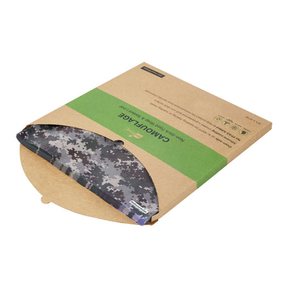Chef 101 No PFAS Added Camouflage Paper Bakery Wrap and Basket Liner - Greaseproof - 12" x 12" - 200 count box