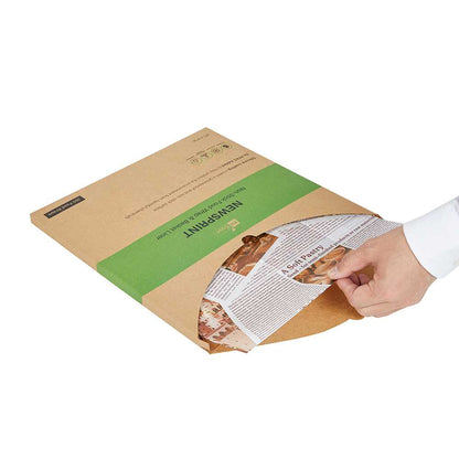 Chef 101 No PFAS Added Newsprint Paper Bakery Wrap and Basket Liner - Greaseproof - 12" x 12" - 2000 count box