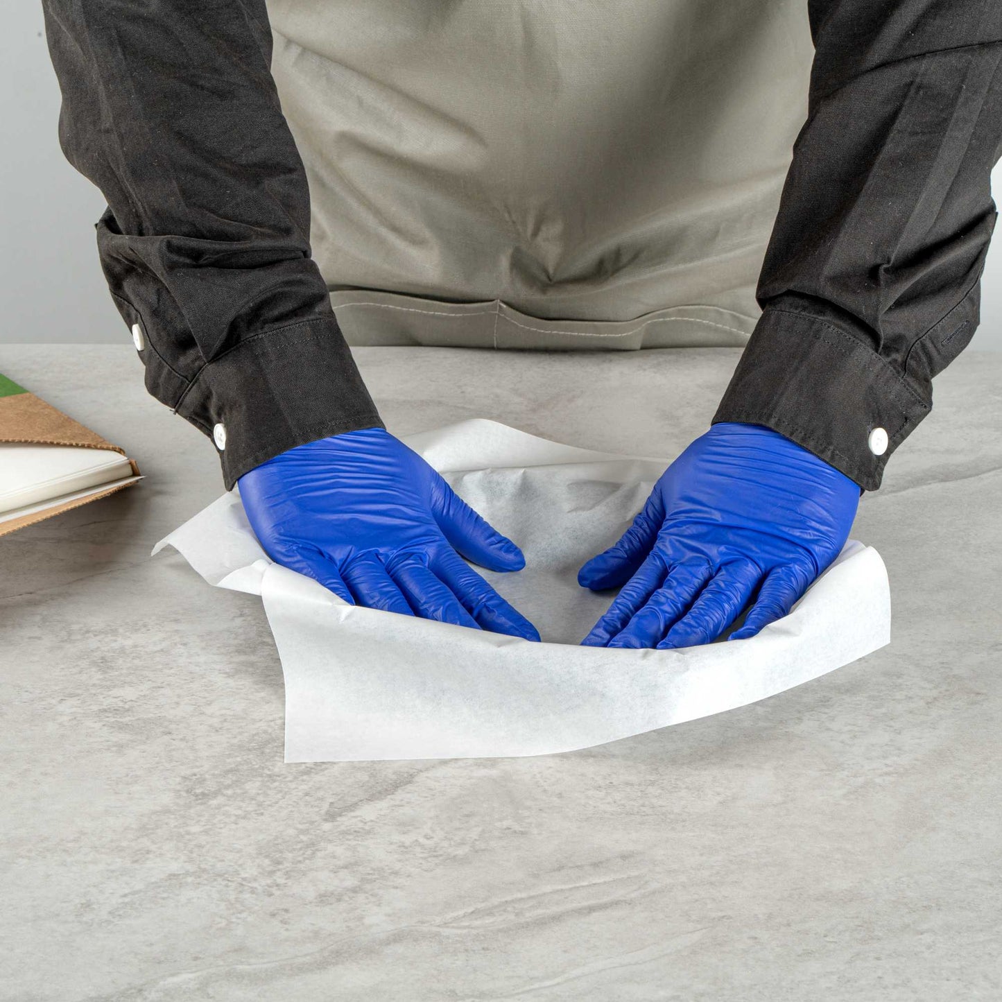 Chef 101 No PFAS Added White Paper Bakery Wrap and Basket Liner - Greaseproof - 12" x 12" - 200 count box