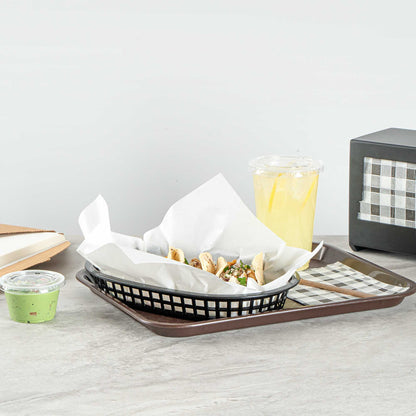 Chef 101 No PFAS Added White Paper Bakery Wrap and Basket Liner - Greaseproof - 12" x 12" - 200 count box