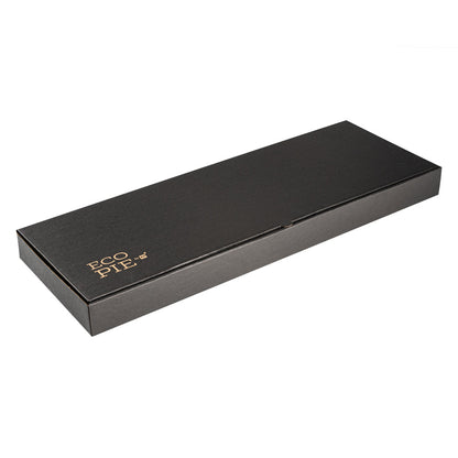 Eco Pie Kraft and Black Paper Corrugated Flatbread Box - 24" x 12" x 2" - 50 count box