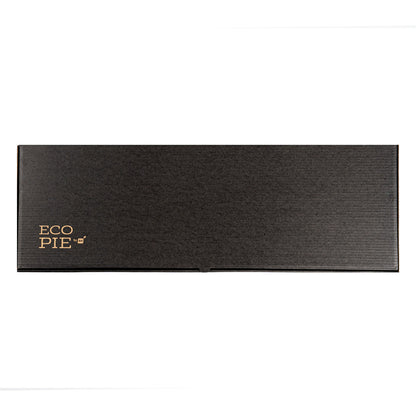 Eco Pie Kraft and Black Paper Corrugated Flatbread Box - 24" x 12" x 2" - 50 count box
