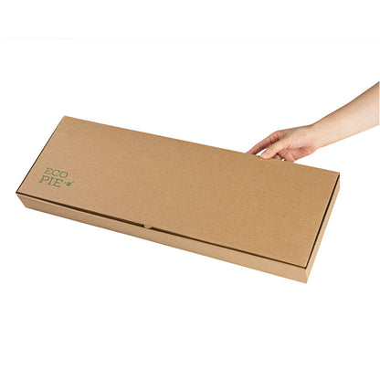 Eco Pie Kraft Paper Corrugated Flatbread Box - 24" x 12" x 2" - 50 count box