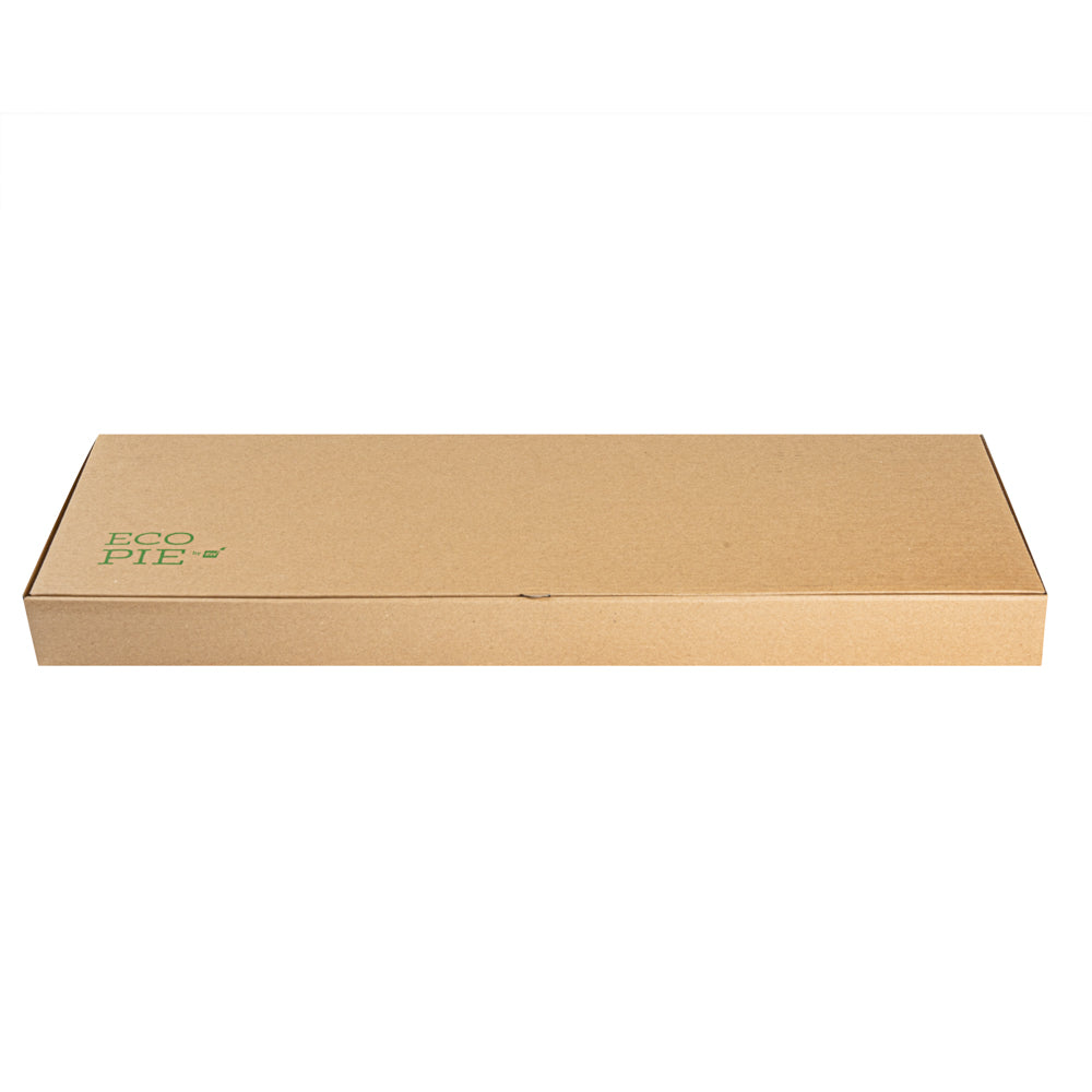 Eco Pie Kraft Paper Corrugated Flatbread Box - 24" x 12" x 2" - 50 count box