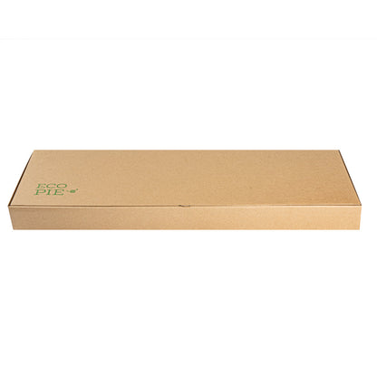 Eco Pie Kraft Paper Corrugated Flatbread Box - 24" x 12" x 2" - 50 count box