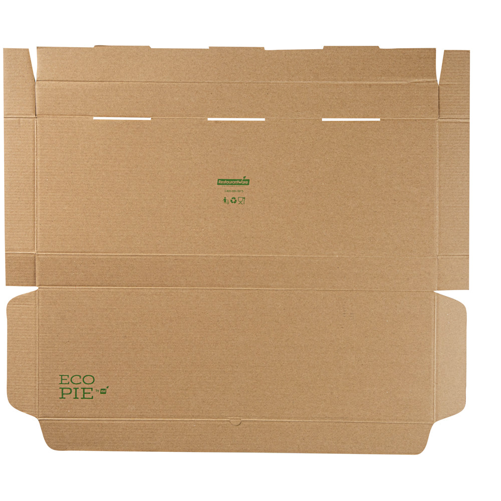Eco Pie Kraft Paper Corrugated Flatbread Box - 24" x 12" x 2" - 50 count box