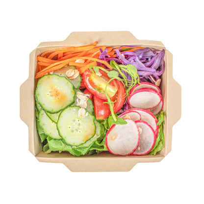 Sustain 17 oz Bamboo Paper Small Click Lock Container - with PLA Lining, Compostable - 4 1/4" x 3 1/4" x 2 3/4" - 200 count box