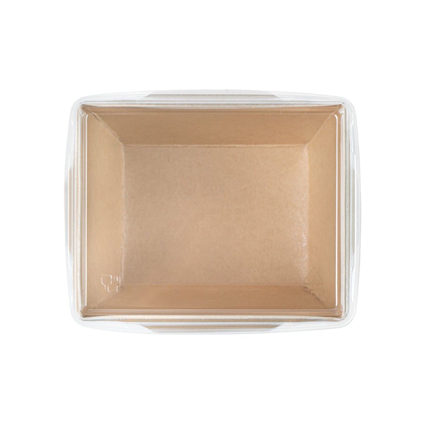 Sustain 17 oz Bamboo Paper Small Click Lock Container - with PLA Lining, Compostable - 4 1/4" x 3 1/4" x 2 3/4" - 200 count box