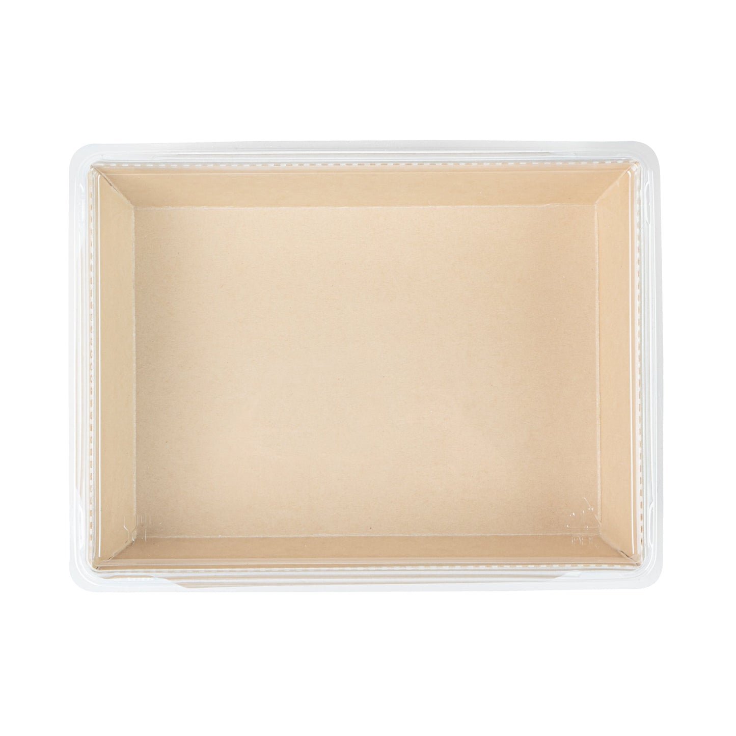 Sustain 34 oz Bamboo Paper Medium Click Lock Container - with PLA Lining, Compostable - 7 1/2" x 5 1/2" x 1 3/4" - 200 count box