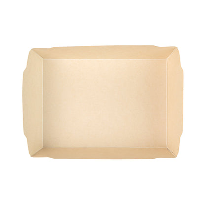Sustain 34 oz Bamboo Paper Medium Click Lock Container - with PLA Lining, Compostable - 7 1/2" x 5 1/2" x 1 3/4" - 200 count box