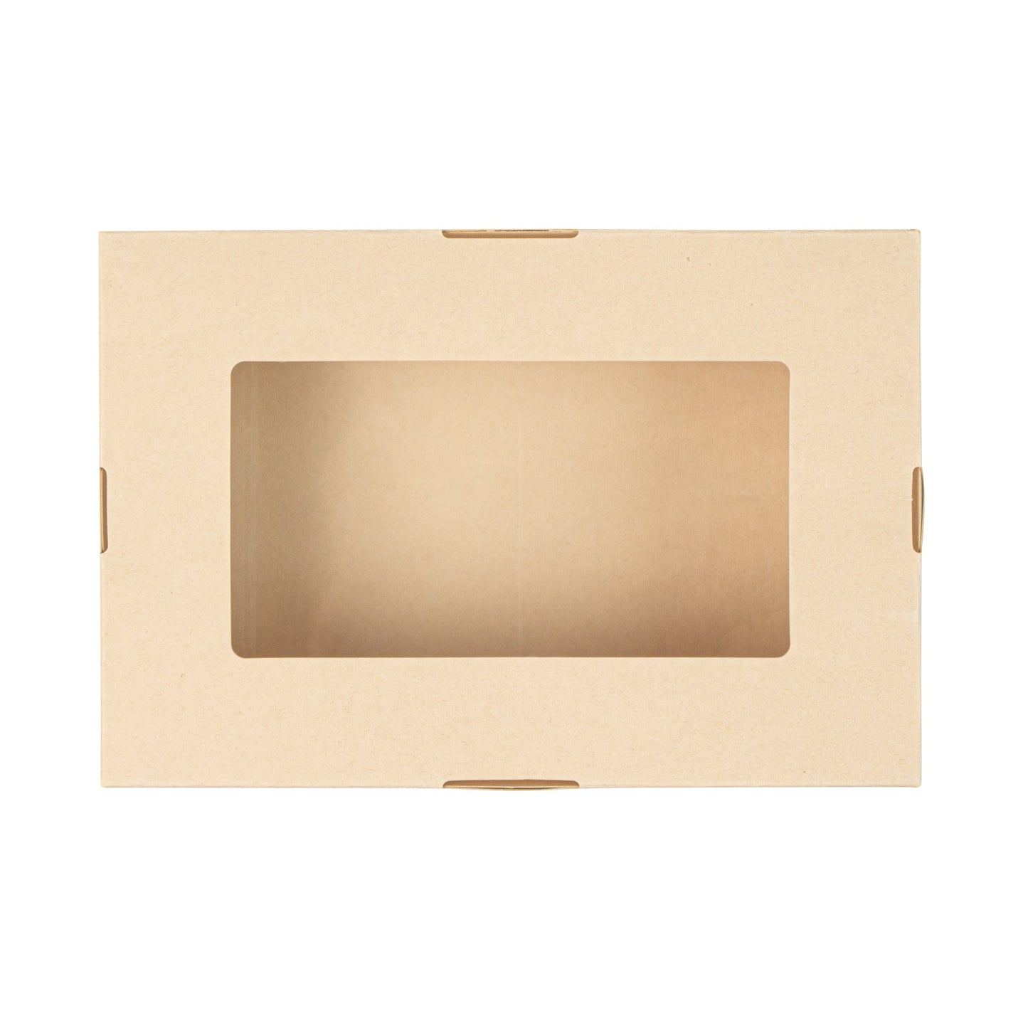 Sustain 28 oz Bamboo Paper Small Take Out Container - with PLA Lining and Window, Compostable - 7 1/2" x 5" x 1 1/2" - 50 count box