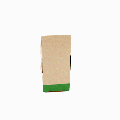 Sustain Bamboo Paper Small Sandwich Box - with PLA Lining and Window, Compostable - 4 3/4" x 4 3/4" x 2" - 200 count box