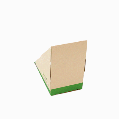 Sustain Bamboo Paper Medium Sandwich Box - with PLA Lining and Window, Compostable - 4 3/4" x 4 3/4" x 2 3/4" - 25 count box