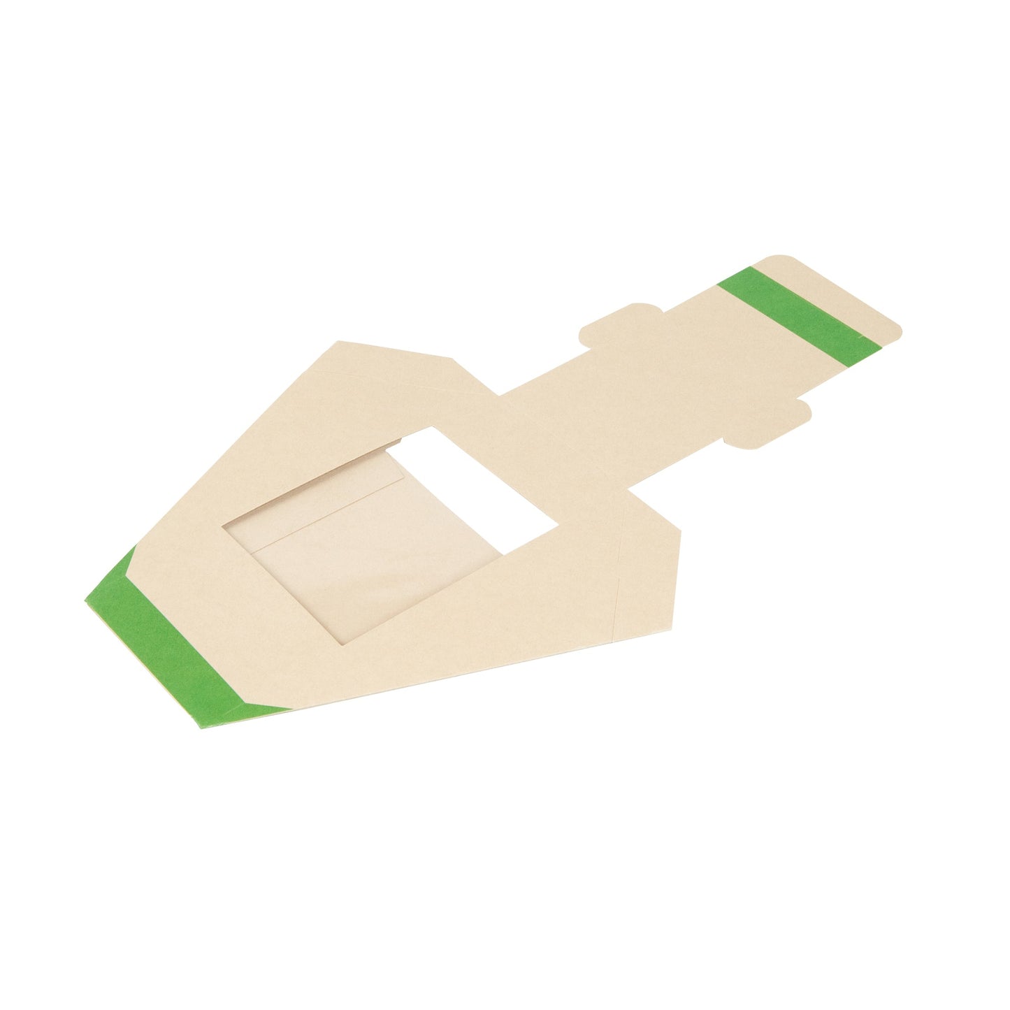 Sustain Bamboo Paper Medium Sandwich Box - with PLA Lining and Window, Compostable - 4 3/4" x 4 3/4" x 2 3/4" - 200 count box