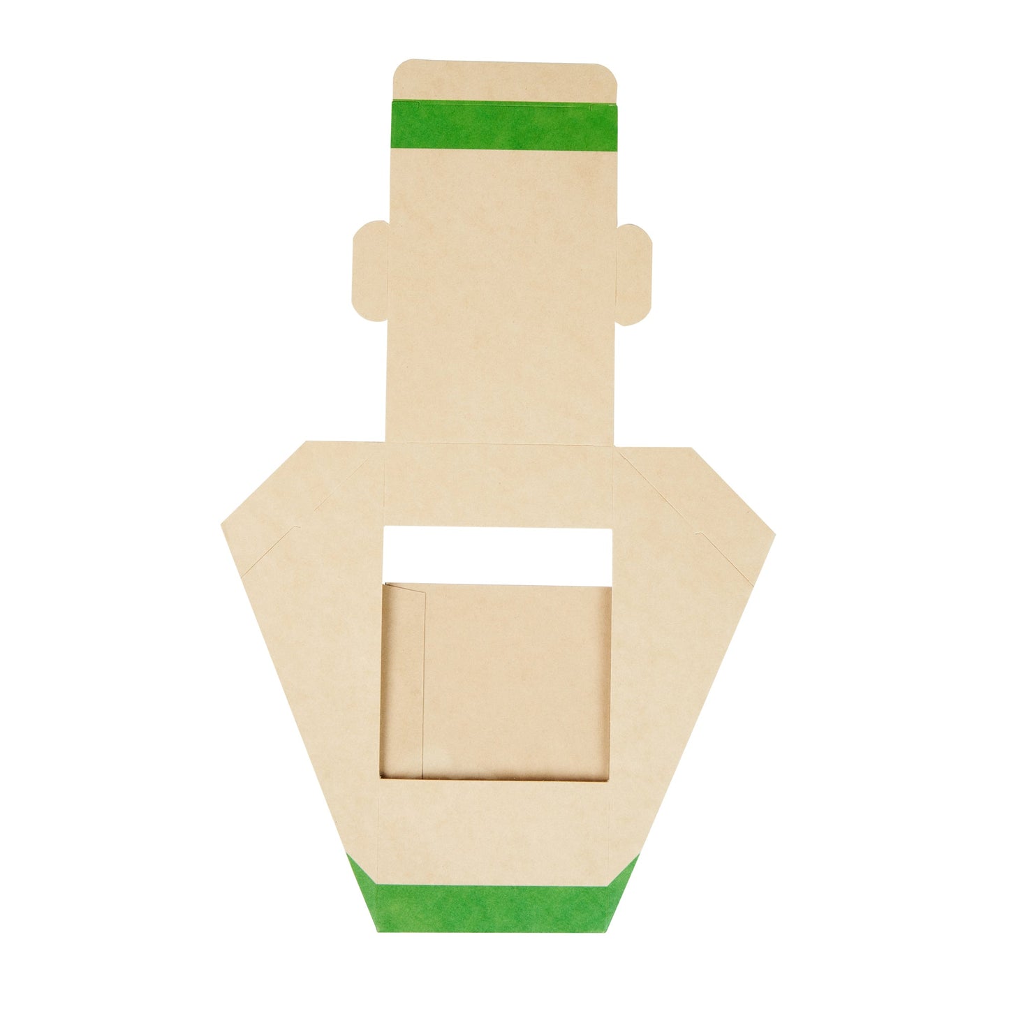 Sustain Bamboo Paper Large Sandwich Box - with PLA Lining and Window, Compostable - 4 3/4" x 4 3/4" x 3 1/4" - 25 count box