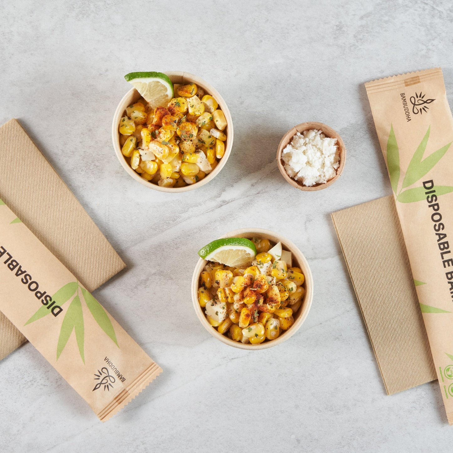 Sustain 4 oz Round Bamboo Paper To Go Cup - with PLA Lining, Compostable - 3" x 3" x 2 1/2" - 50 count box