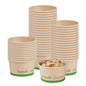 Sustain 8 oz Round Bamboo Paper To Go Cup - with PLA Lining, Compostable - 3 3/4" x 3 3/4" x 2 1/4" - 50 count box