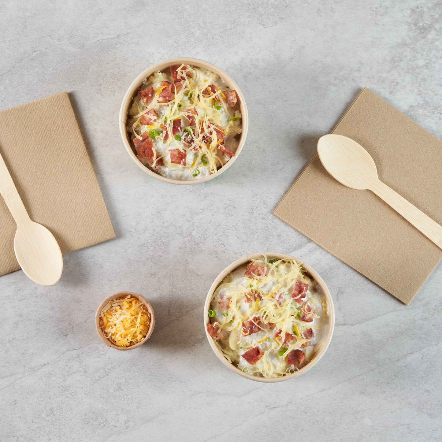 Sustain 8 oz Round Bamboo Paper To Go Cup - with PLA Lining, Compostable - 3 3/4" x 3 3/4" x 2 1/4" - 50 count box