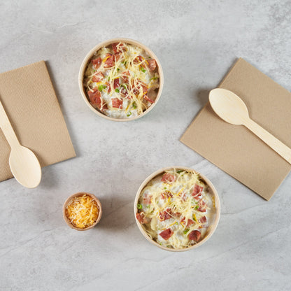 Sustain 8 oz Round Bamboo Paper To Go Cup - with PLA Lining, Compostable - 3 3/4" x 3 3/4" x 2 1/4" - 50 count box
