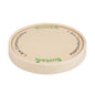 Sustain Round Bamboo Paper To Go Cup Lid - with PLA Lining, Fits 12 oz - 50 count box