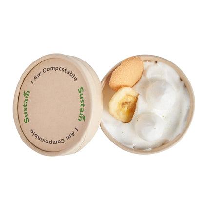 Sustain Round Bamboo Paper To Go Cup Lid - with PLA Lining, Fits 3 and 4 oz - 200 count box