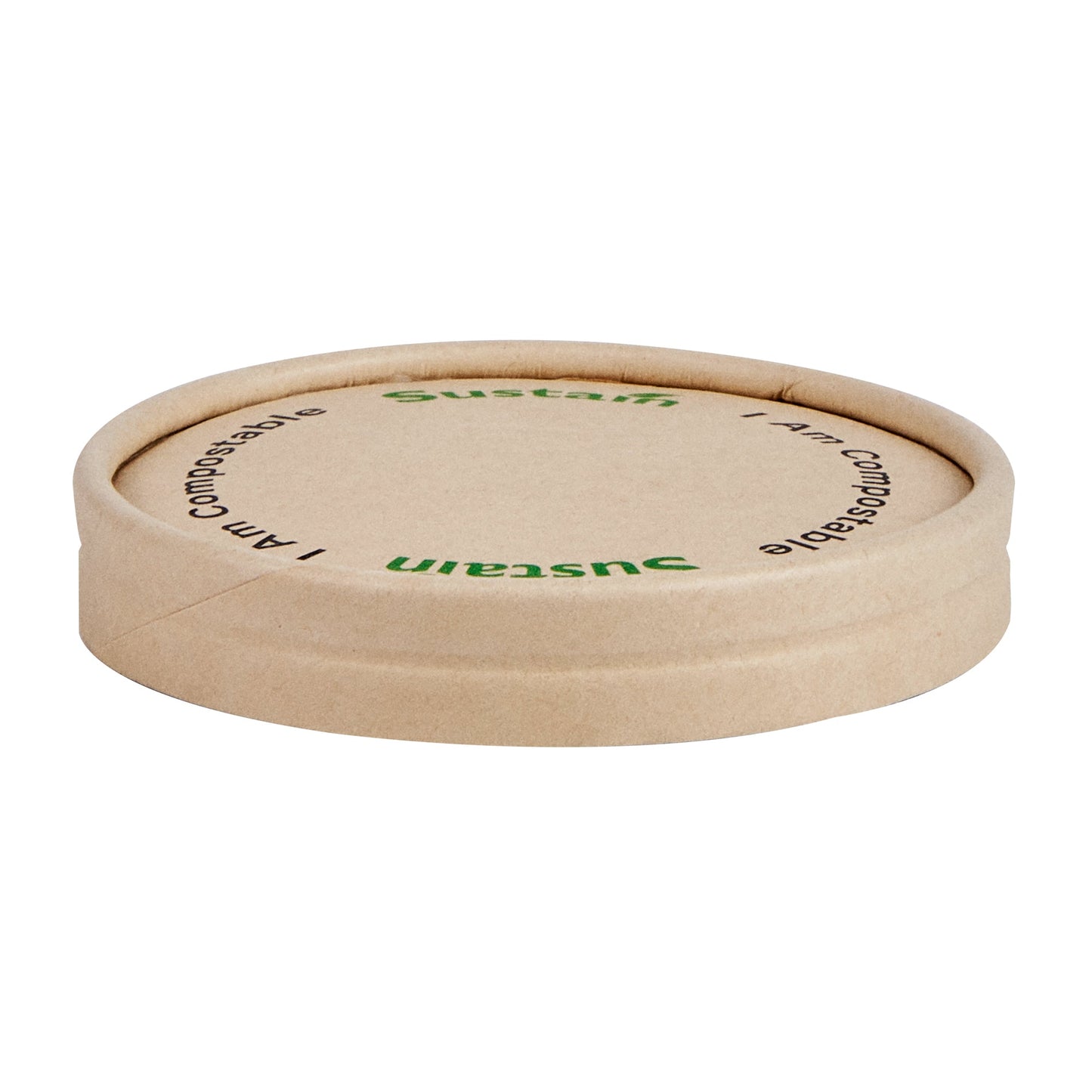 Sustain Round Bamboo Paper To Go Cup Lid - with PLA Lining, Fits 3 and 4 oz - 200 count box
