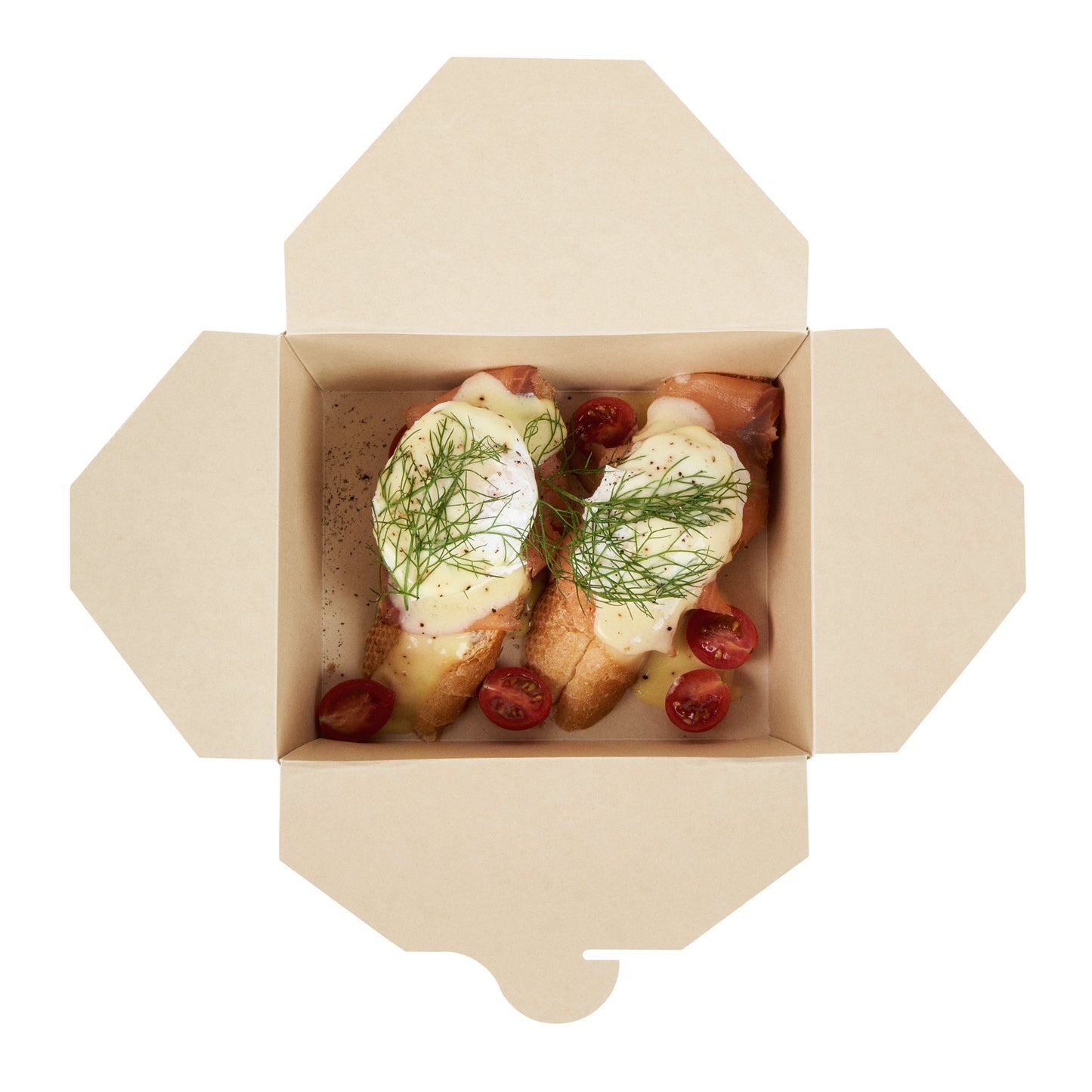 Sustain 45 oz Rectangle Bamboo Paper #8 Bio Box Take Out Container - with PLA Lining, Compostable - 6 3/4" x 5 1/2" x 2 1/2" - 200 count box
