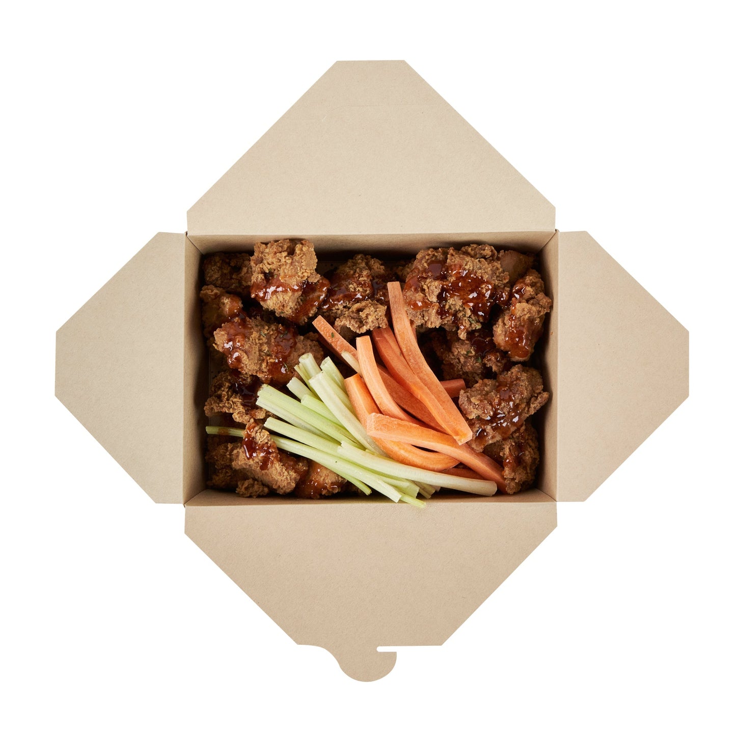 Sustain 71 oz Rectangle Bamboo Paper #3 Bio Box Take Out Container - with PLA Lining, Compostable - 8 1/2" x 6 1/4" x 2 1/2" - 50 count box