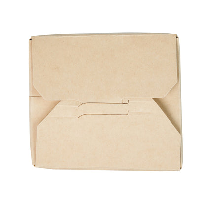 Sustain 16 oz Round Bamboo Paper Noodle Take Out Container - with PLA Lining, Compostable - 3 1/4" x 3" x 4" - 200 count box