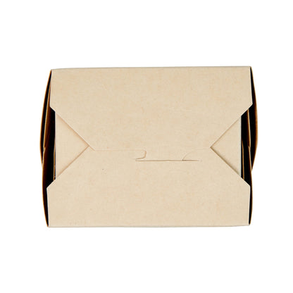 Sustain 8 oz Square Bamboo Paper Noodle Take Out Container - with PLA Lining, Compostable - 2 3/4" x 2 1/4" x 2 1/2" - 200 count box