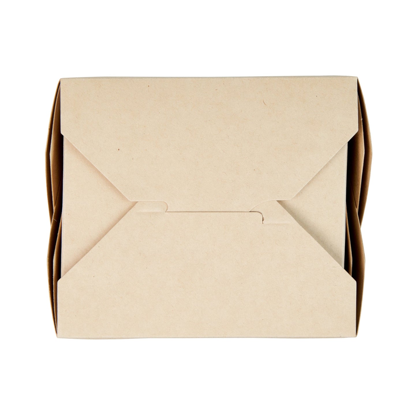 Sustain 26 oz Square Bamboo Paper Noodle Take Out Container - with PLA Lining, Compostable - 4" x 3 1/2" x 4" - 200 count box