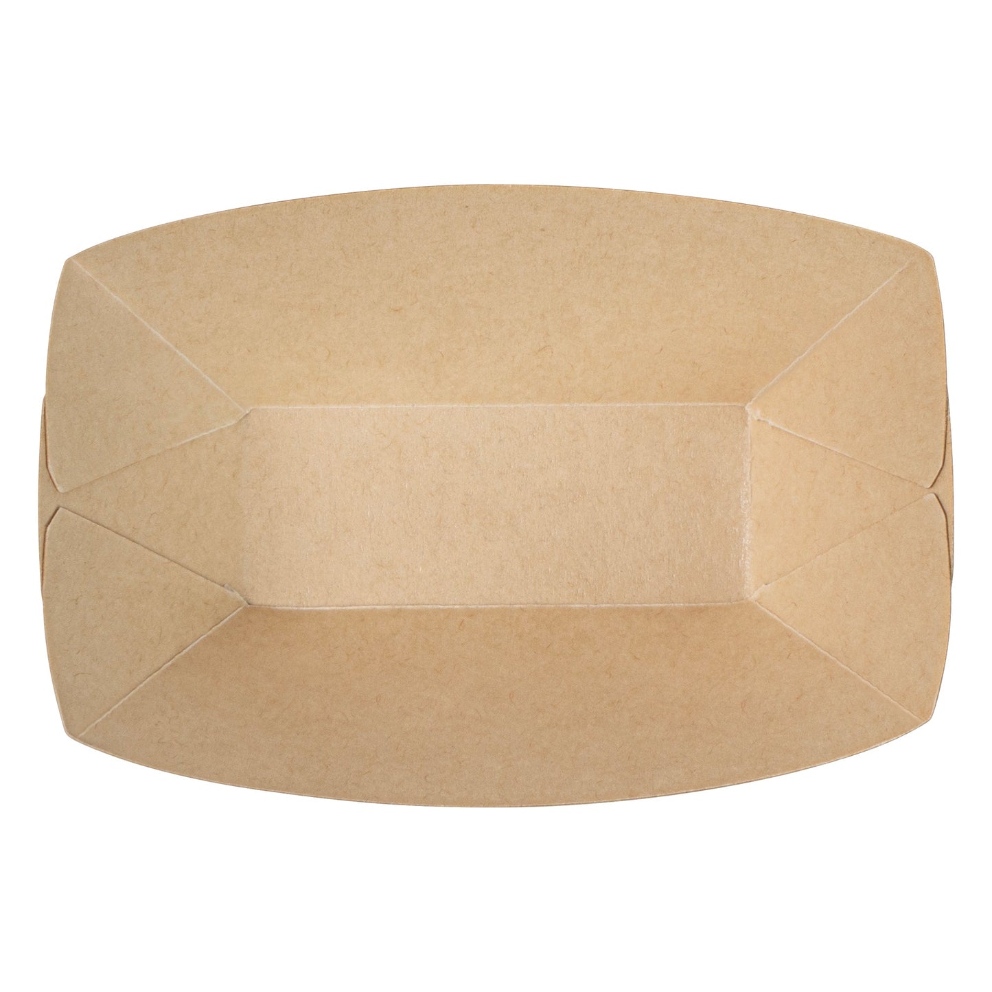 Sustain 2 oz Bamboo Paper Food Tray / Boat - with PLA Lining, Compostable - 2" x 3/4" x 1 1/4" - 50 count box