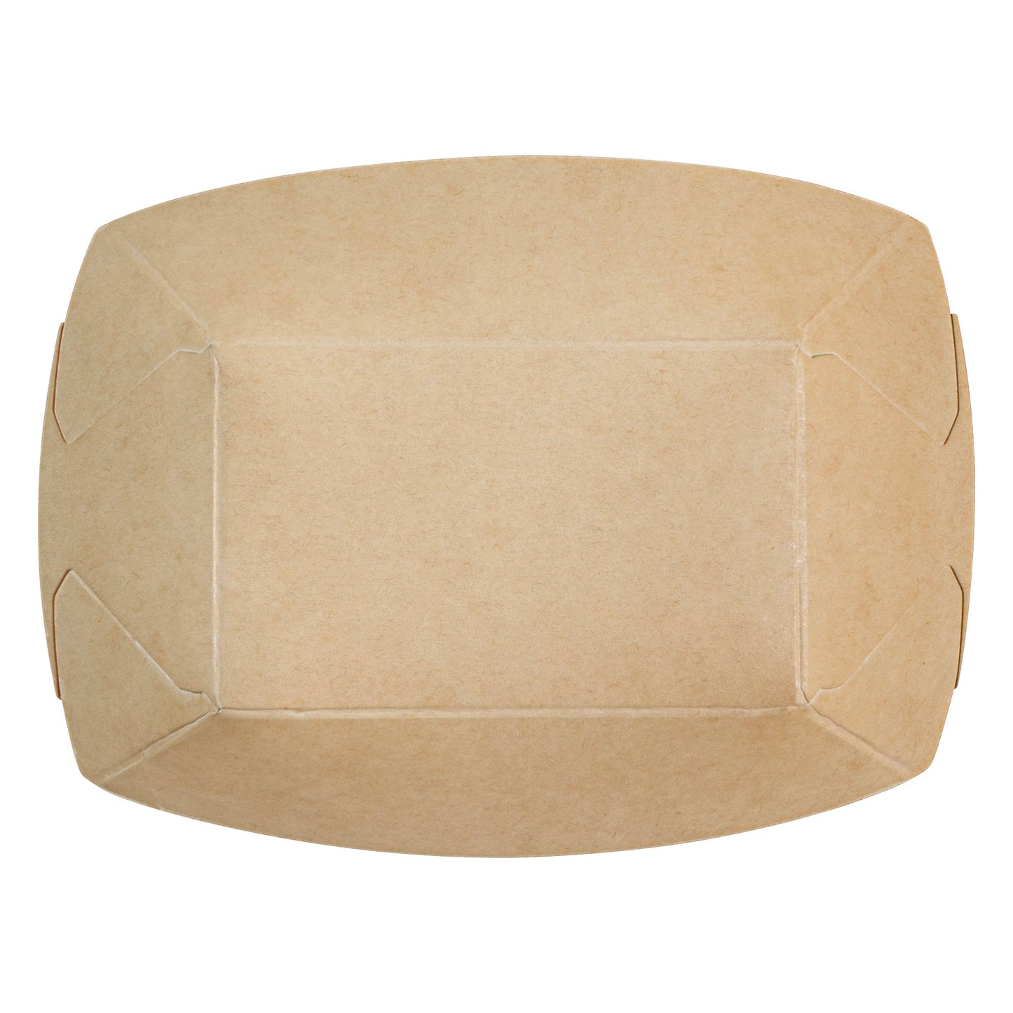 Sustain 4 oz Bamboo Paper # 25 Food Tray / Boat - with PLA Lining, Compostable - 3" x 2" x 1" - 50 count box
