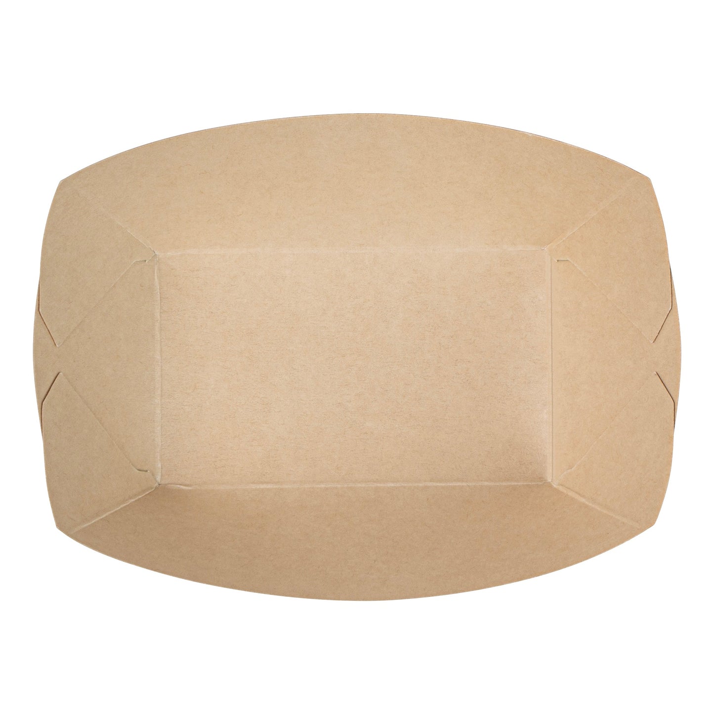 Sustain 6 oz Bamboo Paper #40 Food Tray / Boat - with PLA Lining, Compostable - 3 1/4" x 2" x 1 1/2" - 50 count box