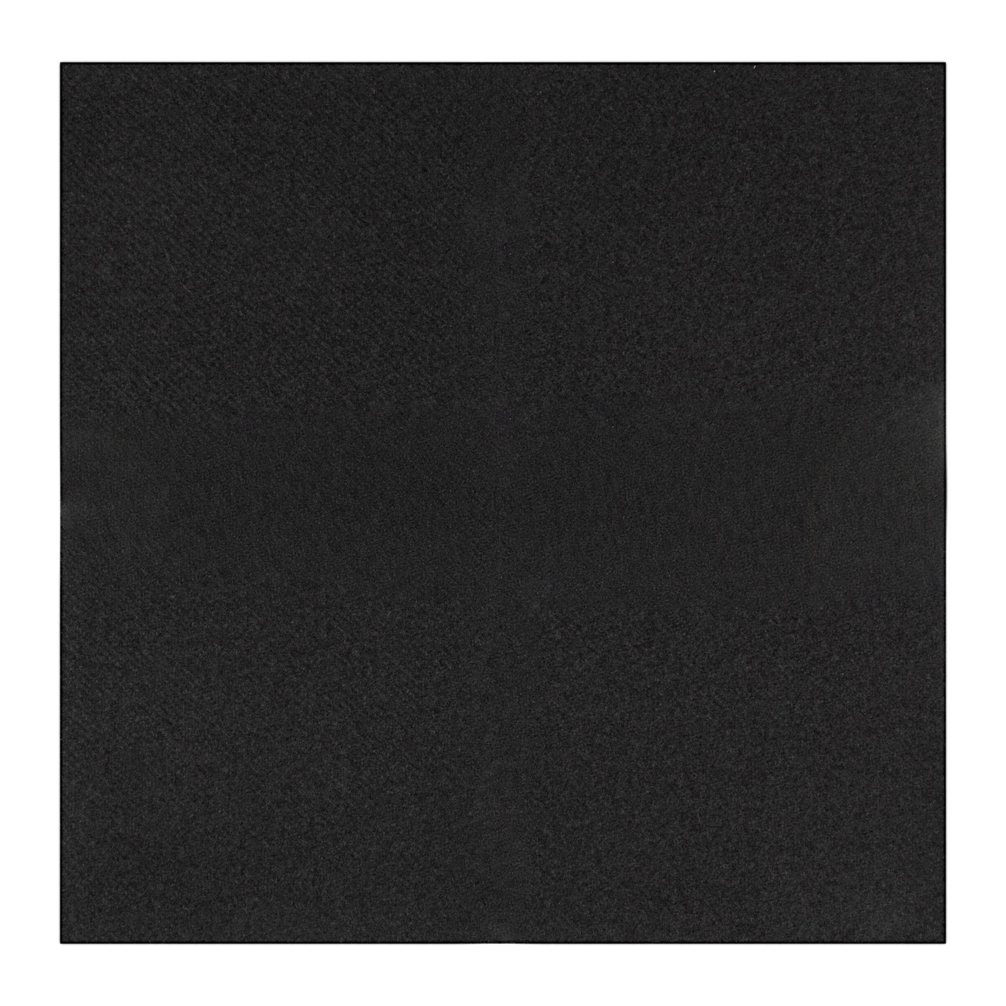 Luxenap Square Black Paper Linen-Feel Cocktail Napkin - Air Laid - 9 1/2" x 9 1/2" - 50 count box