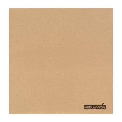 Luxenap Square Kraft Paper Linen-Feel Cocktail Napkin - Air Laid - 9 1/2" x 9 1/2" - 50 count box