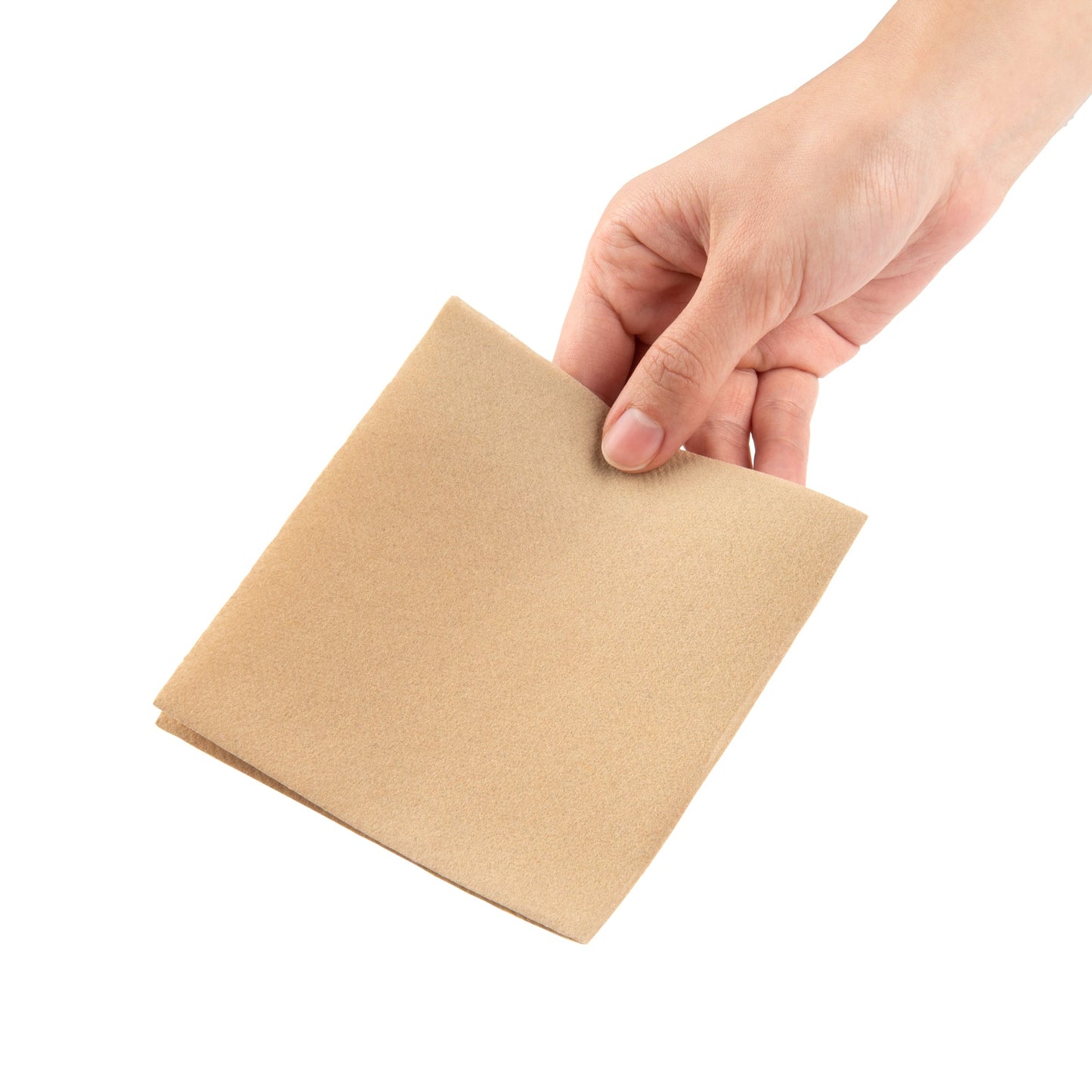 Luxenap Square Kraft Paper Linen-Feel Cocktail Napkin - Air Laid - 9 1/2" x 9 1/2" - 50 count box