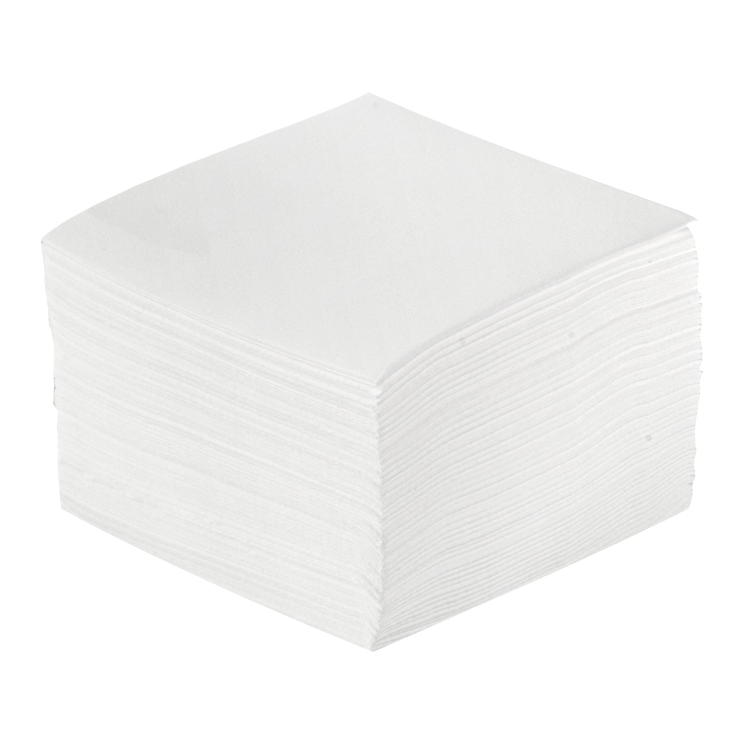 Luxenap Square White Paper Linen-Feel Cocktail Napkin - Air Laid - 9 1/2" x 9 1/2" - 1600 count box