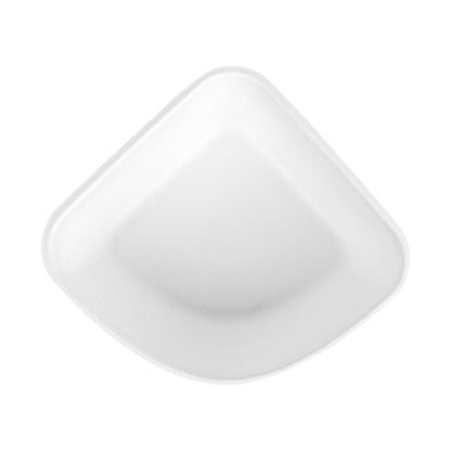 Pulp Safe Modular No PFAS Added 17 oz White Sugarcane / Bagasse Bowl - Home Compostable - 5 1/4" x 5 1/4" x 2 1/4" - 25 count box